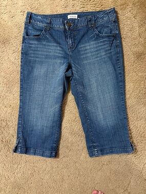 Venezia Denim Bermuda Shorts Size 18 Stretch Mid Rise Jean Shorts